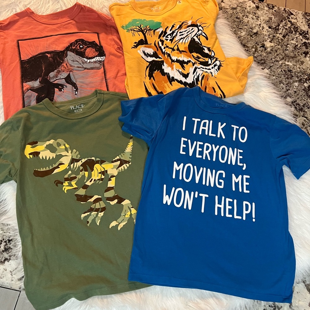 Place Blue and Green Graphic Kids Tees Bundle of 4